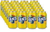 Газированный напиток Fanta Lemon, 0.33 л, металлическая банка, 24 шт