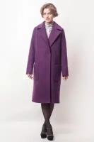 "Margo" 301 демисезонное пальто, цвет баклажан, размер 44/46