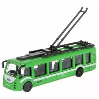 Троллейбус Технопарк Гортранс, зелёный, инерционный, 15 см SB-18-10-GN-WB