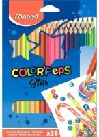 Карандаши цветные 36 цв MAPED Color Pep's трехгранные*