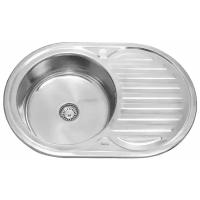 Врезная кухонная мойка SinkLight 7750В, 50х77см, нержавеющая сталь