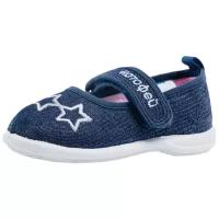 Текстильная обувь для девочек котофей 131135-11 размер 22 цвет синий