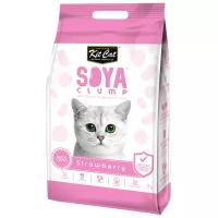 Kit Cat SoyaClump Soybean Litter Strawberry соевый биоразлагаемый комкующийся наполнитель с ароматом клубники - 7 л