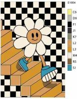 Детская картина по номерам E1804 "Мульт Арт. Ромашка с улыбающимся лицом" 20x30