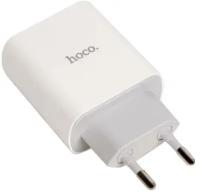Блок питания Hoco C80A, USB 3.0, Type-C, белый