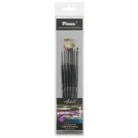 Набор кистей Pinax Artists Hi-Tech, синтетика, с короткой ручкой, 6 шт