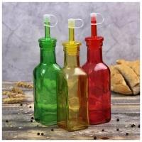 Бутыль стеклянная для соусов и масла Доляна «Галерея», 200 мл, h=19 см, цвет микс