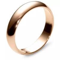 Кольцо обручальное Эстет, красное золото, 585 проба, размер 16.5