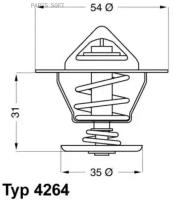 Термостат Wahler арт. 4264.84D