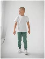 Детские спортивные брюки, джоггеры для мальчиков, цвет зеленый, размер 140