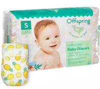 Offspring подгузники S (3-6 кг), 48 шт., ананасы