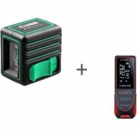 Комплект Лазерный уровень ADA CUBE MINI GREEN Basic Edition + Дальномер лазерный ADA