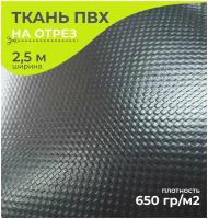 Ткань ПВХ тентовая 650 гр/м2, маркиза, гермомешок, толщина 1мм, ширина 2,5 метра, цена 1 пог. метр, цвет черный