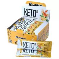 Ореховый батончик Bombbar Keto Bar Миндальная нуга с ванилью 40 г, 12 шт