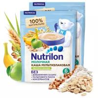 Каша Nutrilon (Nutricia) молочная мультизлаковая с яблоком и бананом, с 6 месяцев, 200 г