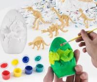 Набор для археологических раскопок Яйца Динозавров с инструментами и красками/ Развивающие игрушки