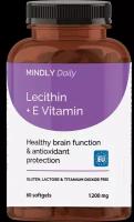 БАД витамины MINDLY Daily Lecithin + E vitamin (Лецитин и Витамин Е), 60 шт