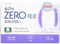 Kleannara SOONSOOHANMYEON ZERO Sanitary Pаds, Overnight Хлопковые женские ночные гигиенические прокладки 12шт