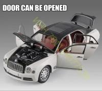 Bentley Mulsanne Бентли машинка (1:24) 21 см звездное небо, открываются двери, капот, багажник, поворачиваются колеса, свет и звук, черно-белая