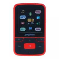 MP3-плеер DIGMA T3 8Gb 8 ГБ, черный/красный