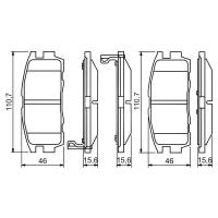 Колодки тормозные задние дисковые к-кт BOSCH 0986494251