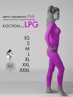 Набор: LPG костюм для LPG массажа, фиолетовый, размер XXL, 52-54, 120 den LPG комбинезон лпж костюм