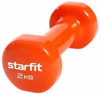 Гантель виниловая STARFIT DB-101 2 кг, оранжевый