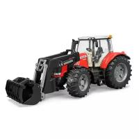 Машинка Bruder Massey Ferguson 7600 с погрузчиком (03-047) 1:16, 34.5 см, красный/черный/серый