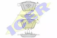 181655_Колодки Дисковые Передние! Volvo Xc90 2.5It/3.0I T6 02># Icer арт. 181655