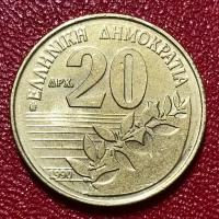 Монета Греция 20 Драхм 1990 год #4-1