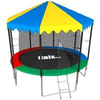 Каркасный батут Unix Line 8ft Simple Roof (inside) 244х244х241 см мультиколор (с сеткой, лестницей и крышей)