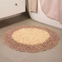 Мягкий коврик Lanka для ванной комнаты 80х80 см, цвет бежевый
