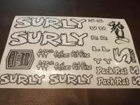 Surly Pack Rat наклейки для велосипеда на раму, mtb stickers