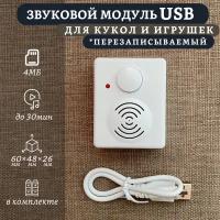 Звуковой модуль для кукол и мягких игрушек перезаписываемый USB