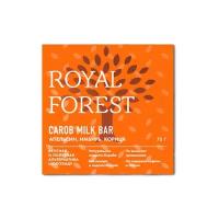 Royal Forest Шоколад из кэроба с апельсином, имбирем и корицей Carob milk bar 75 г