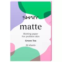 Shary~Матирующие салфетки с зеленым чаем~Matte Blotting Paper For Problem Skin Green Tea