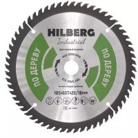 Диск пильный Hilberg Industrial Дерево (185x20/16 мм: 60Т) TRIO-DIAMOND HW187 15947999