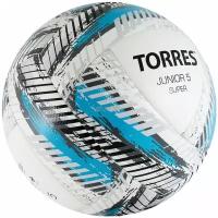 Мяч футб. "TORRES Junior-5 Super HS"арт. F320305, р.5, вес 350-370 г, ПУ,4сл,16 п, руч. сш, бел-гол-сер