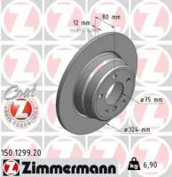 ZIMMERMANN 150129920 150.1299.20_диск тормозной!задн. 324x12/80-5x120 \ BMW X5 3.0/4.4/3.0D 00>