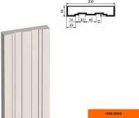 Ствол фасадной пилястры Lepninaplast ПЛВ-200/3 (H=2500мм), 1шт