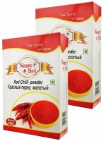 Красный перец чили молотый (Red Chilli powder) Nano Sri, 100 г - 2 шт