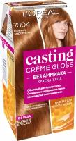 L'Oreal Paris Стойкая краска-уход для волос "Casting Creme Gloss" без аммиака, оттенок 7304, Пряная карамель, 180мл