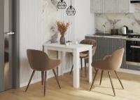 Стол обеденный, кухонный, прямоугольный лайт СТ-001. Белый. 90x76.6x60 см