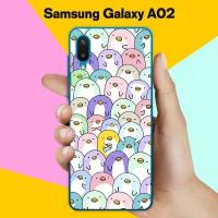 Силиконовый чехол на Samsung Galaxy A02 Пингвины с рыбой / для Самсунг Галакси А02