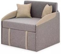 Детское кресло-кровать Polto серо-коричневый/песочный (рогожка)