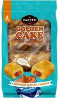 Изделие хлебобулочное FARETTI Golden Cake с начинкой вареная сгущенка сдобное 270г