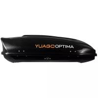 Автобокс YUAGO OPTIMA 390л Черный (тиснение) односторонний