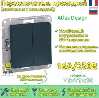 ATLASDESIGN 2-клавишный Переключатель, сх.6/2, 10АХ, механизм, изумруд Schneider Electric ATN000865