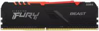 Модуль памяти DIMM 8Gb DDR4 PC25600 3200MHz Kingston Fury Beast RGB Black (KF432C16BBA/8)