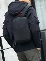 Рюкзак мужской, женский черный для планшета городской, повседневный на молнии, стильный и модный TEVIN